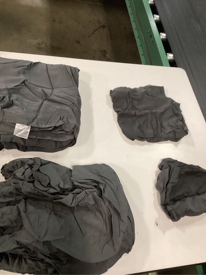 Condition photo showing New/Like New for bamboo sheet set, king, charcoal