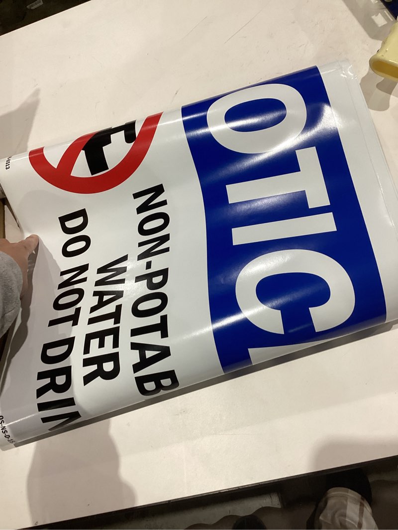 OSHA Notice Signs - Non-Potable Water Do Not Drink Sign with Symbol | Vinyl Label Decal | Protect Yo