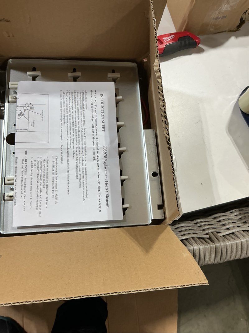 Condition photo showing Good Condition for ?upgraded?964p3 61927 dryer heating element kit for speed queen,replaces 964p3 61927 503978 510329 maytag amana dryer parts compatible with ade35rgs173tw01,ade3lrgs171tw01 models by miflus