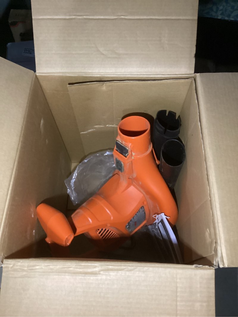 Condition photo showing Good Condition for BLACK+DECKER Leaf Blower, Leaf Vacuum and Mulcher 3 in 1, Backpack Blowers for Lawn Care,250 mph Airflow, 400 cfm Delivery Power, Reusable Bag Included, Corded (BEBL7000)