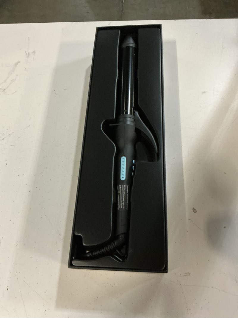 Condition photo showing Good Condition for bio ionic long barrel curling iron with moisture heat technology & nanoionic mx versatile curling wand - multiple barrel sizes for tight, classic, loose & soft curls 1.5 inch (soft curls) black