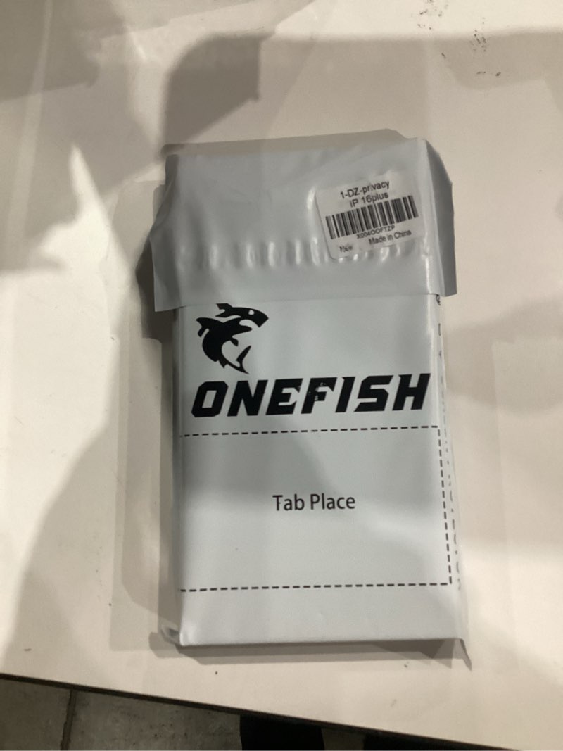 Condition photo showing New/Like New for OneFish Women Fashion Privacy Screen Protector for iPhone 16 Plus [6.7 inch]+ Camera Lens Protector, Sparkling Diamond Bling Edge 9H Tempered High-Definition Glass Privacy iPhone 16 Plus