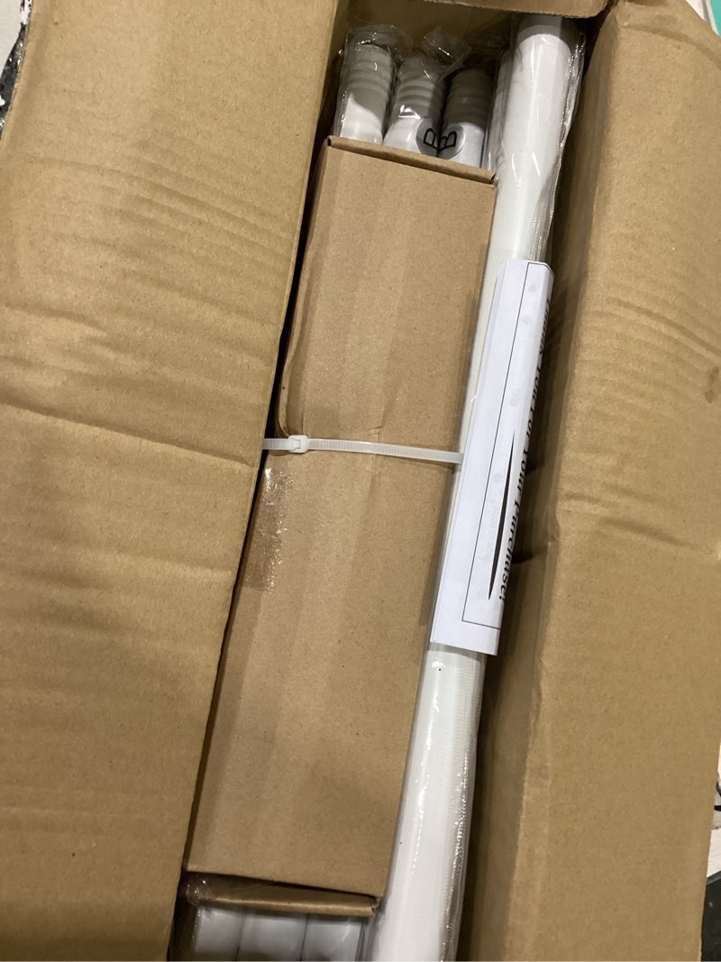 Condition photo showing Good Condition for 2 pack white curtain rod, 1 inch adjustable heavy duty curtain rods for windows 30 to 56 inch, decorative modern window treatment rods, splicing metal drapery pole, easy installation white 30''-60'' (2 pack)