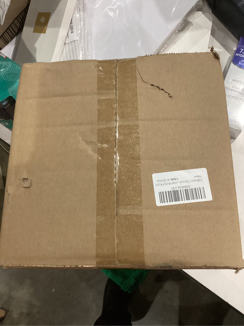 Condition photo showing New/Like New for Floating Potion Cauldron - Cauldron Halloween Decor with Magic Floating Potion Bottles and Diffuser - Black Plastic Witches Bowl Hocus Pocus Party Decoration for Vintage Home Decor