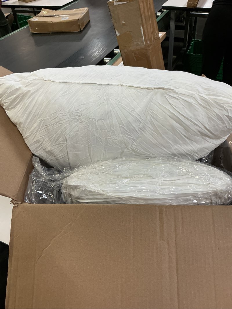 Condition photo showing Good Condition for 24x24 Euro Pillow Inserts-Shredded Memory Foam Fill-High Density Throw Pillow Inserts with Long Support-Home Couch Hotel Collection-Cotton Fabric-2 Pack