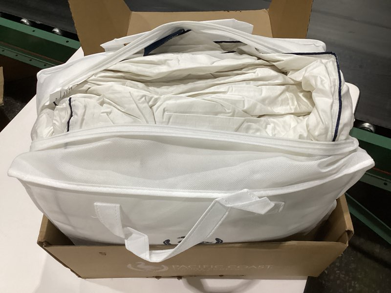 Condition photo showing Good Condition for Pacific Coast Comforter King Size, Filled in White Goose Down Bedding Comforter King Size?All Season White Luxury Hotel Fluffy Duvet Insert, 106"x90"