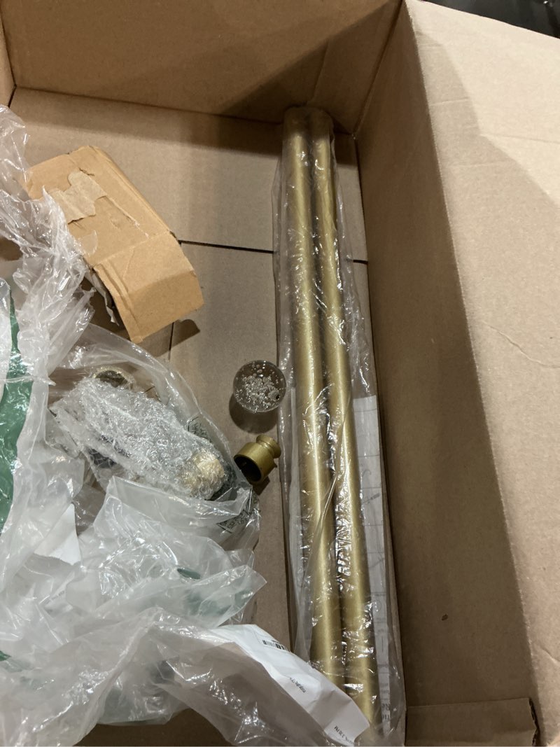 Condition photo showing Good Condition for adjustable 36-72 inch luxury gold curtain rods for windows, 1 inch diameter heavy duty curtain rods,single long window treatment rods, moden decorative drapery rods for bedroom kitchen gold 36-72''