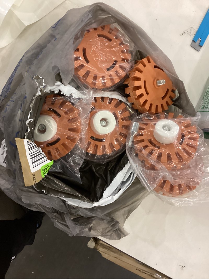 MIVIDE 6 Pack Decal Remover Eraser Wheel Tool Kit, 4 inch Drill Rubber Eraser Wheel Decal Remover At