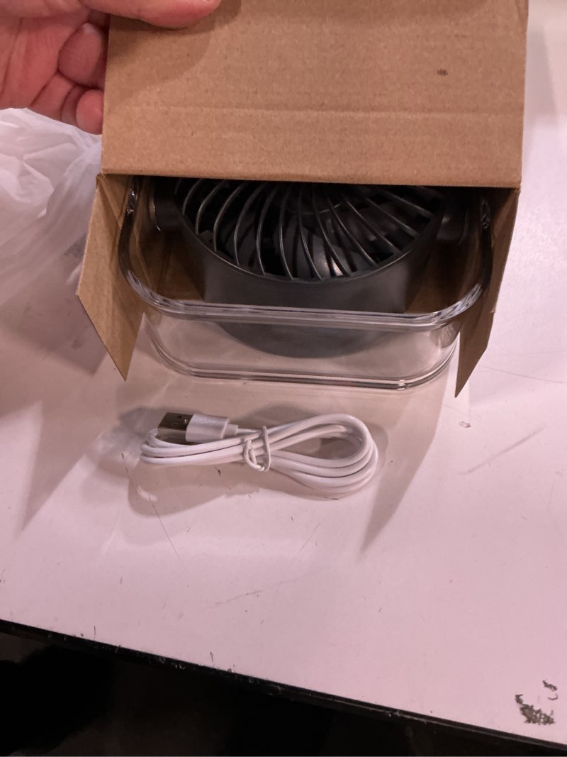 Condition photo showing Good Condition for Rechargeable USB Desk Fan, Quiet Table Fan with Turbo Airflow, 100 Speeds, Digital Display, 90° Rotating, Small Battery Desktop Fans for Bedroom Home Office Travel, Black