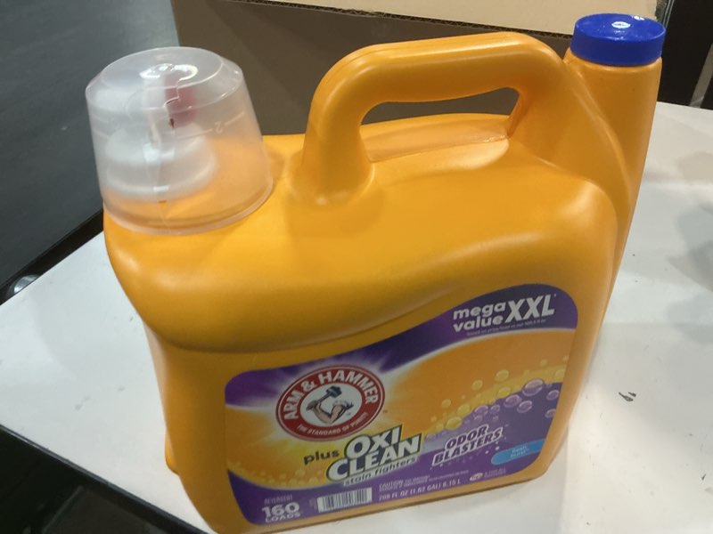Condition photo showing Good Condition for Arm & Hammer Plus OxiClean Odor Blasters Fresh Burst, 160 Loads Liquid Laundry Detergent, 208 Fl oz