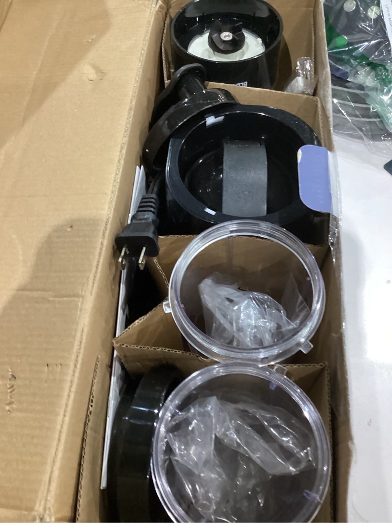 Condition photo showing Good Condition for Ganiza Blender for Smoothies, 14Pcs Personal Blender for Shake and Smoothies for Kitchen with 3 Portable Cups (1x24oz & 2X17oz), Single Serve Smoothie Maker, Nutritious Recipe Black Silver