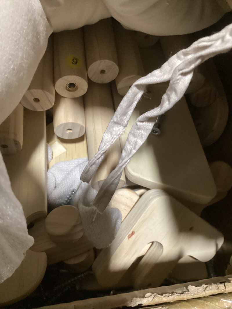 Condition photo showing As Is for Pikler Triangle Set with Cushion, Montessori Climbing Set, Indoor Climb Toys, Indoor Playground Jungle Gyms, 9 Combinations Climbing Toy Set for Toddler, Baby, Kids 1-4