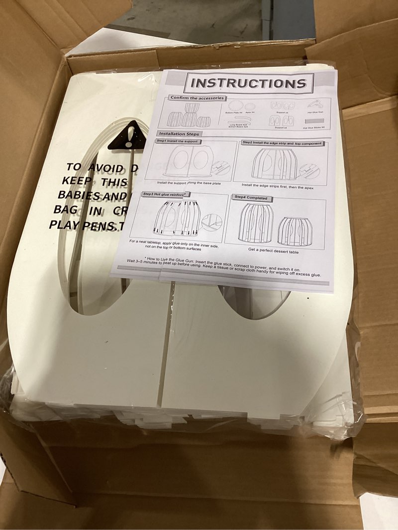 Condition photo showing Good Condition for cylinder stands for parties, cylinder pedestal stand, cilindros para fiestas cake table stand, plant stand cylinder tables, round cylinder stands for events - white