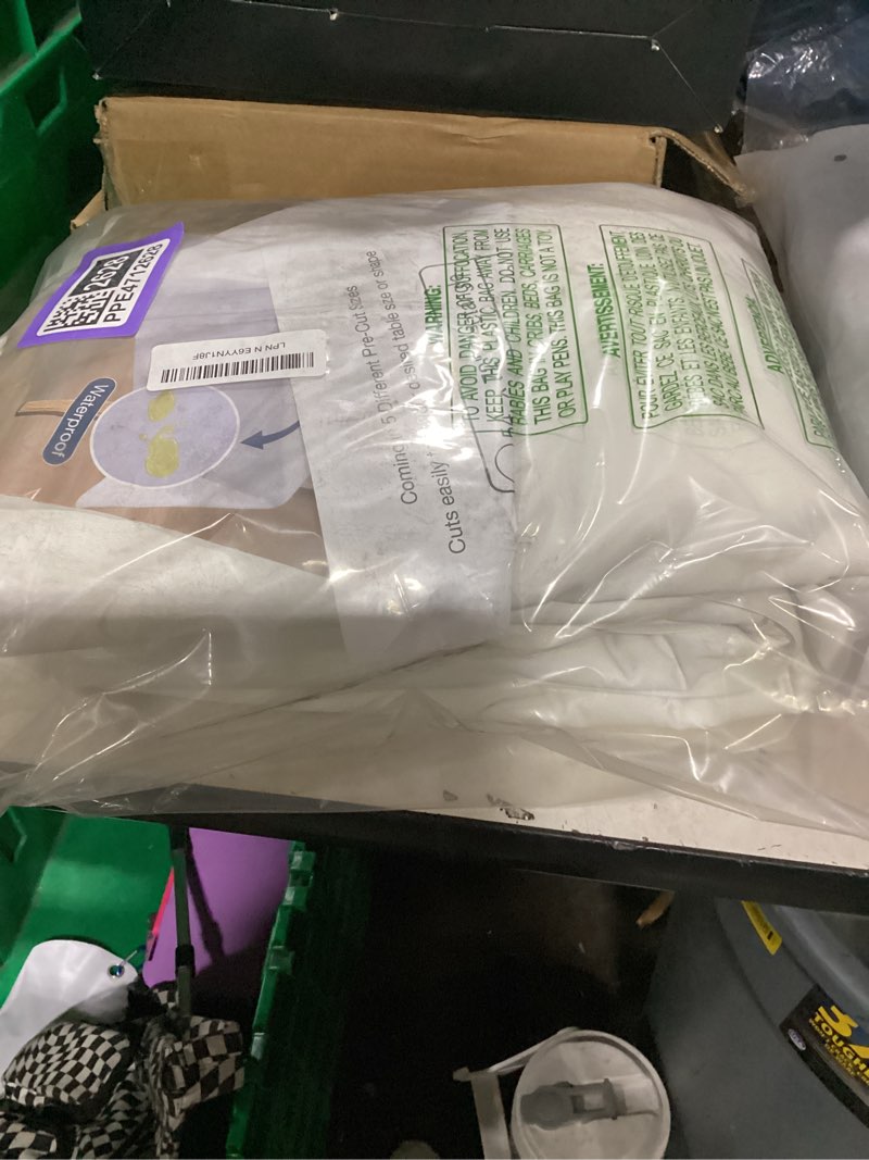 Condition photo showing New/Like New for table protector pad with flannel backing, heavy-duty vinyl table padding under tablecloth, waterproof, heat resistant, 90 x 54 inches, rectangular 90" x 54" (rectangular)