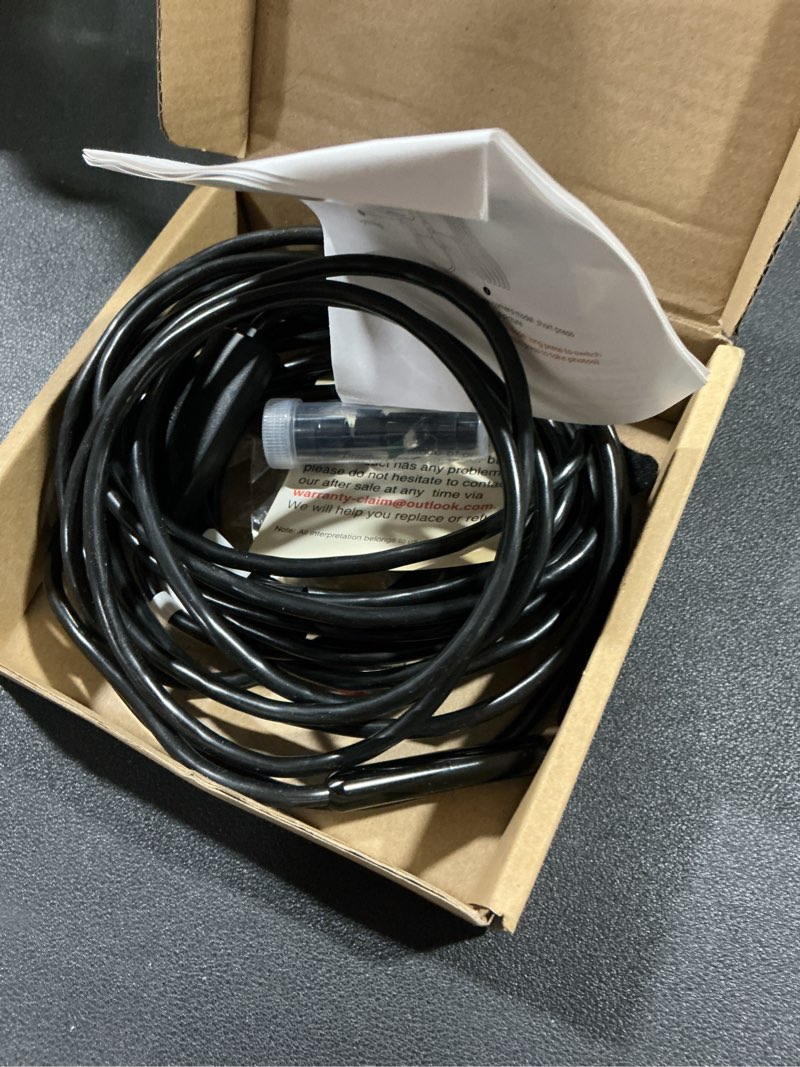 Condition photo showing Good Condition for [Dual-Lens] Endoscope Camera with Light, 1920P HD Borescope with 8+1 Adjustable LED Lights, IP67 Waterproof 16.5FT Semi-Rigid Snake Cord Inspection Camera for iPhone, iPad and Android Phone (Type C) 1-interface
