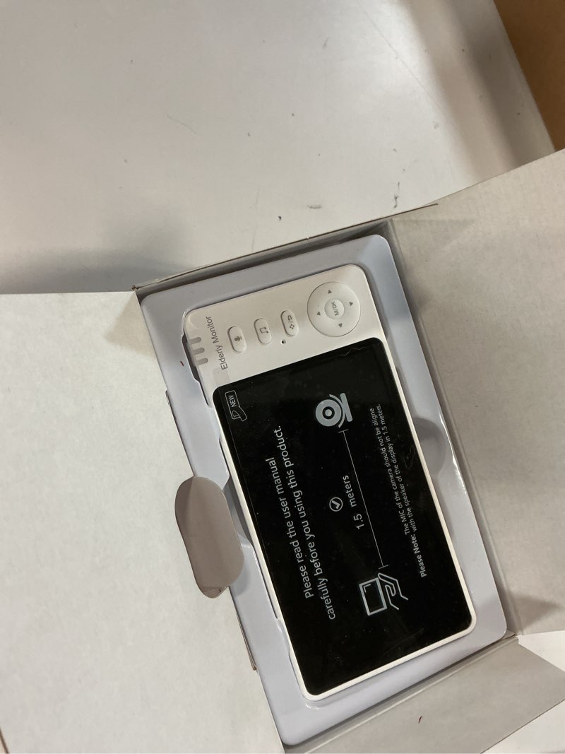 Condition photo showing New/Like New for elderly monitors with camera and audio, two-way talk room monitors for elderly, med reminder camera for elderly monitoring, baby monitors for elderly care and caregivers, video monitor for elderly type a - abm520