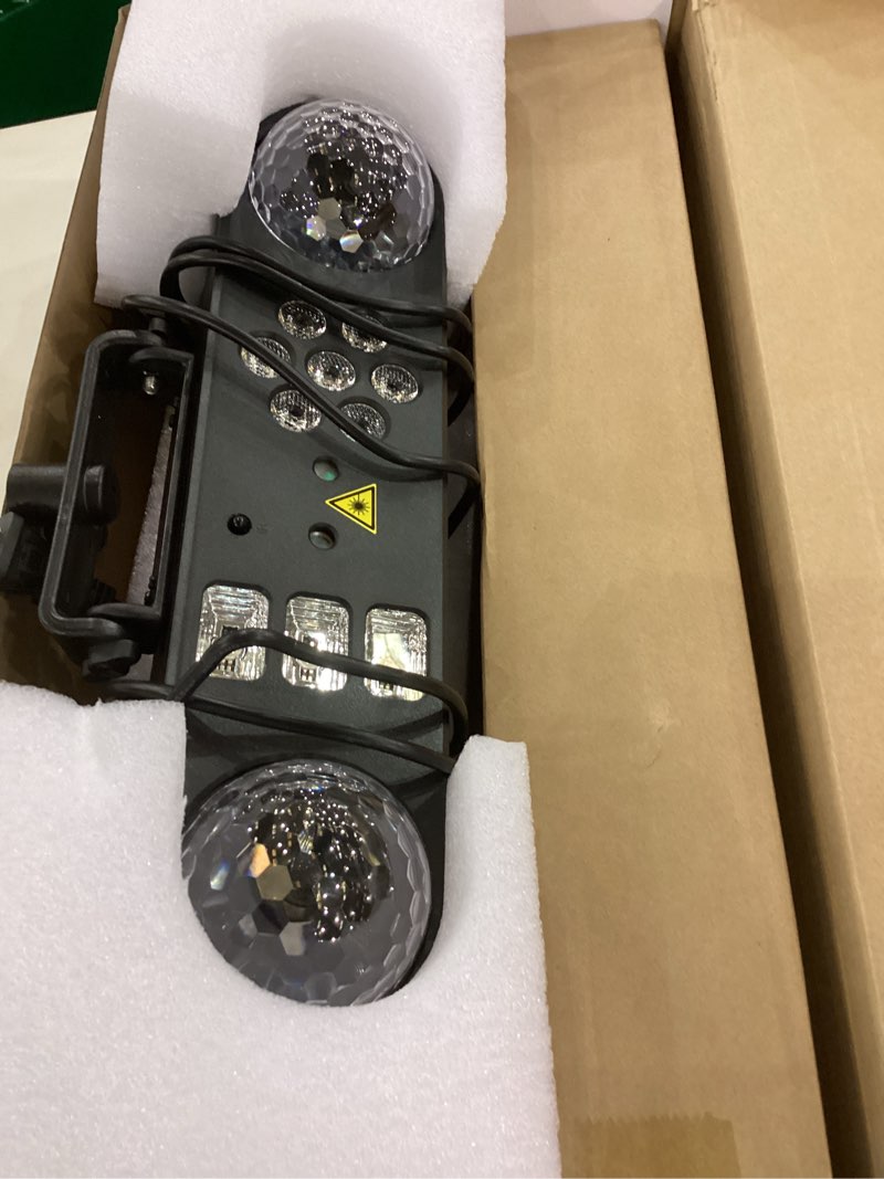 Condition photo showing Good Condition for DJ Lights with Stand, 5 in 1 Party Bar Light Set with Rotating Ball, Strobe, UV, Colorful LED Par Light and Pattern, Sound Activated DJ Lighting System for Disco Stage Gig Band Wedding