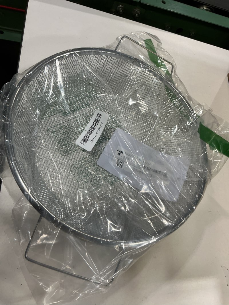 Condition photo showing Good Condition for soil sifter for gardening with handles - 1/8 inch mesh rock compost dirt sifter sifter fit 5-gallon buckets, garden sieve for gravel, dirt, sawdust and organic material (excluding repotting mat)