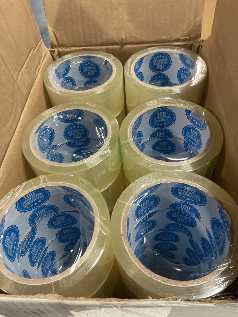 Condition photo showing As Is for Clear Packing Tape 36 Rolls (2.0 Mil, 2 Inch x 55 Yards) – Heavy Duty Shipping & Moving Tape – Strong Adhesive Box Sealing Tape for Packing, Storage & Office