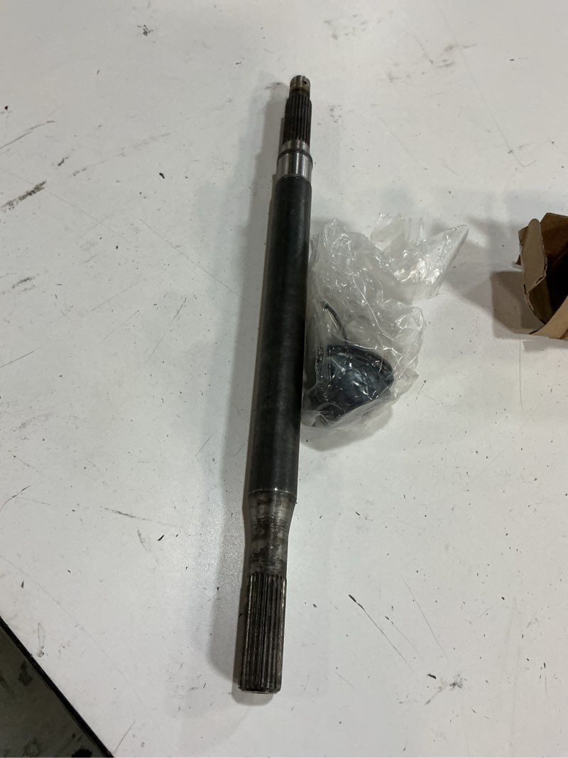 Condition photo showing Good Condition for 10l0l golf cart passenger side rear spline axle shaft with bearing seal kit fit ezgo rxv electric 2008 up, oem# 620341, 614209 (16.2" long)