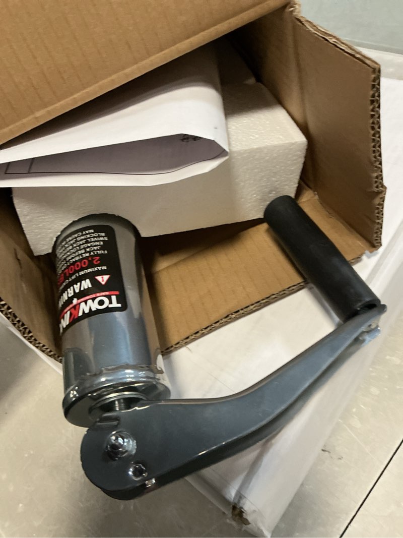 Condition photo showing New/Like New for A Frame Trailer Jack with Drop Leg, 15" Vertical Travel, 2000 lbs, for RV, Trailer and More