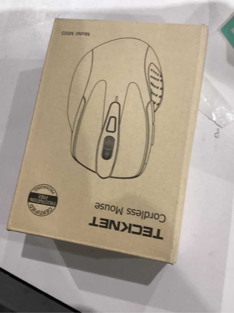 Condition photo showing As Is for TECKNET Wireless Mouse, 2.4G Ergonomic Optical Mouse, Computer Mouse for Laptop, PC, Computer, Chromebook, Notebook, 6 Buttons, 24 Months Battery Life, 2600 DPI, 5 Adjustment Levels - Blue