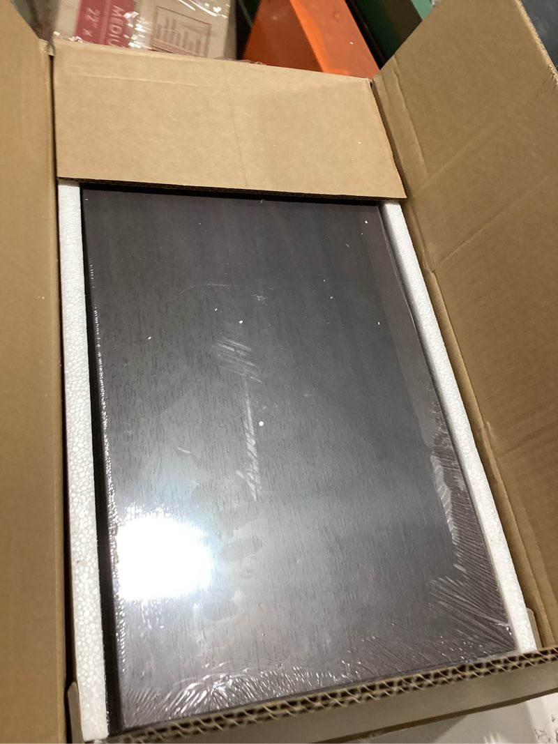 Condition photo showing Good Condition for inhabit union 20in floating shelves for wall, wall mounted shelves for decor storage set of 2, floating shelf for bedroom, bathroom, living room and kitchen?dark walnut? dark walnut 20 inch