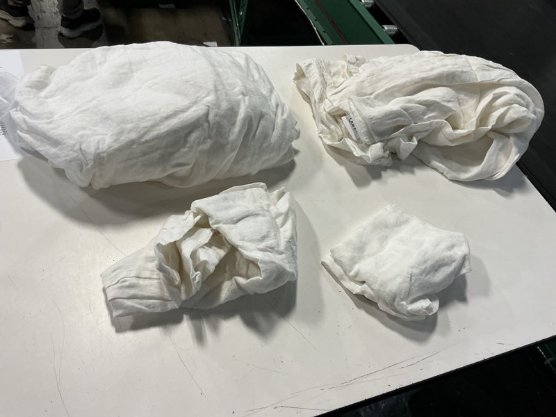 Condition photo showing Good Condition for european linen sheet set, king, white