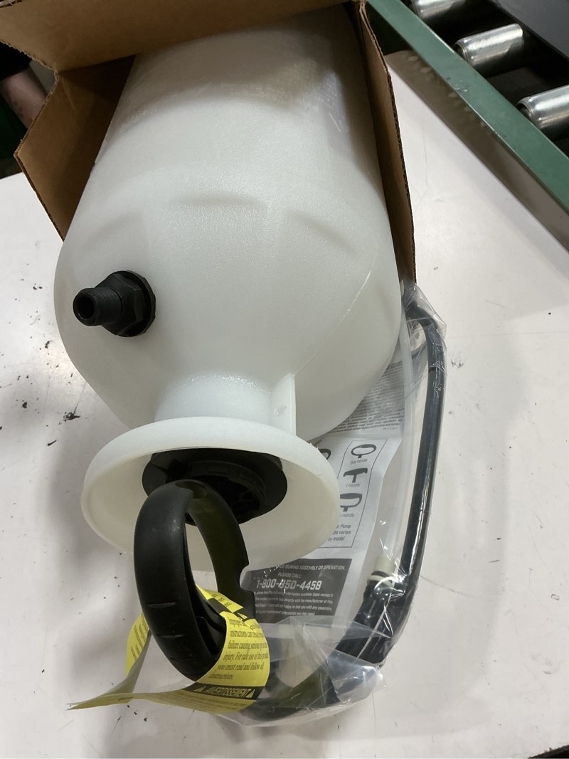 Condition photo showing New/Like New for chapin 20006 pump sprayer, 3?gallon, lawn & garden, translucent poly tank, funnel?top, surespray anti?clog filter, adjustable cone nozzle & 34" hose for fertilizer, weed & pest application