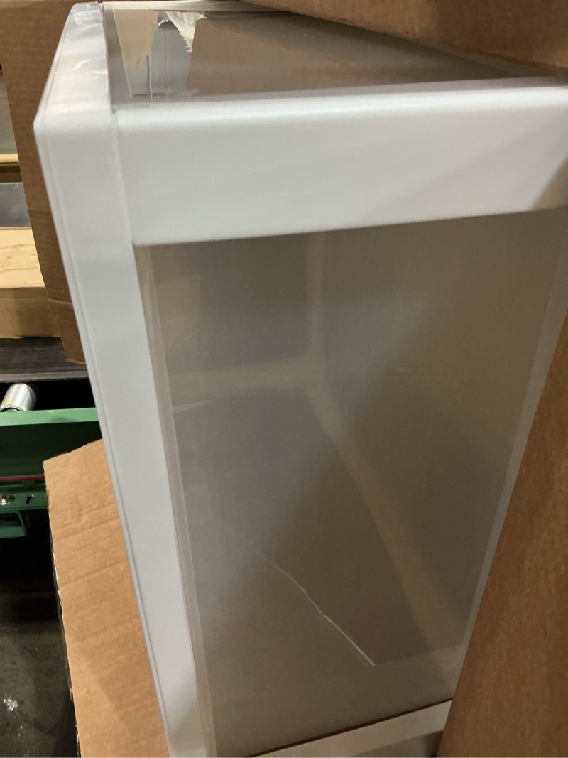 Condition photo showing Good Condition for iris usa 47 qt. extra-large stackable storage drawer plastic drawer organizer with clear doors, for pantry bedroom closet kitchen under-sink home and office de-clutter shoes and crafts, white, 2-pack 2 pack 47 qt.