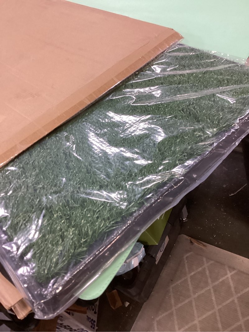 Condition photo showing New/Like New for Artificial Grass Puppy Pee Pad for Dogs and Small Pets - 20x30 Inch, Reusable 3-Layer Turf Pads for Dogs with Tray - Indoor and Outdoor Fake Grass Potty Pet Supplies by PETMAKER Large 3-Layer System