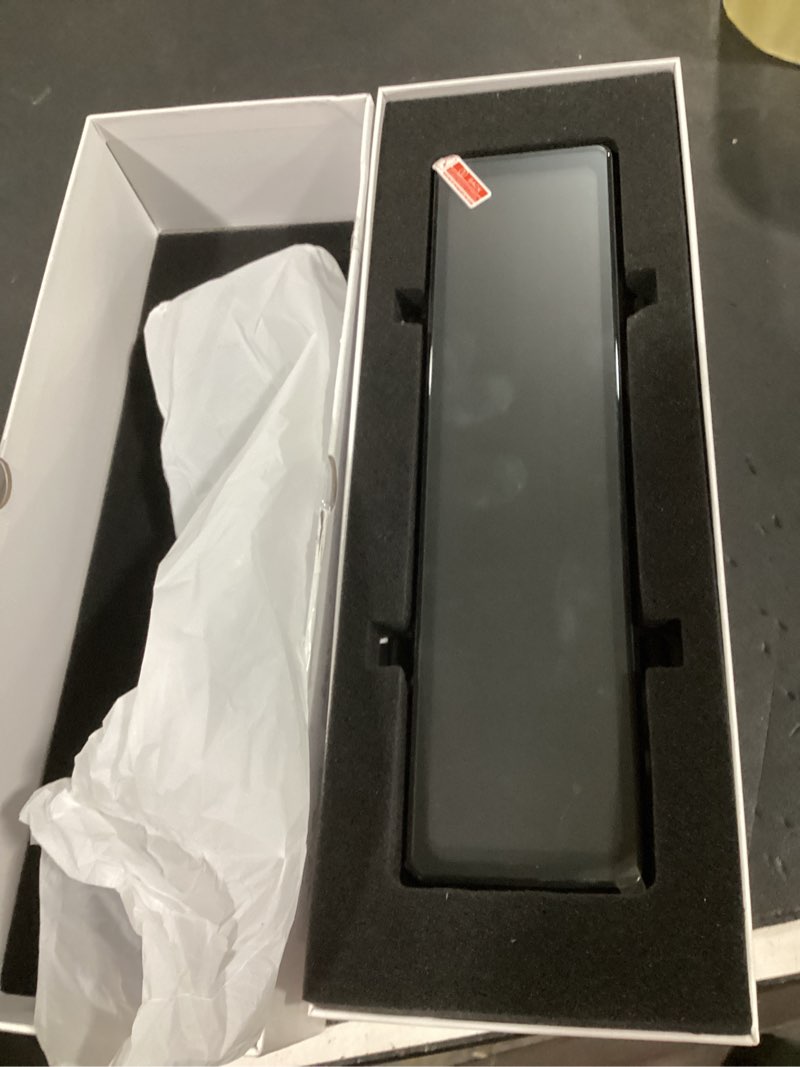 Condition photo showing Good Condition for 3 channel mirror dash cam,12" front 4k+inside 1080p+rear 1080p triple rear view mirror for cars, 5.8ghz wifi, night vision, g-sensor, reverse assist, includes 64gb card black