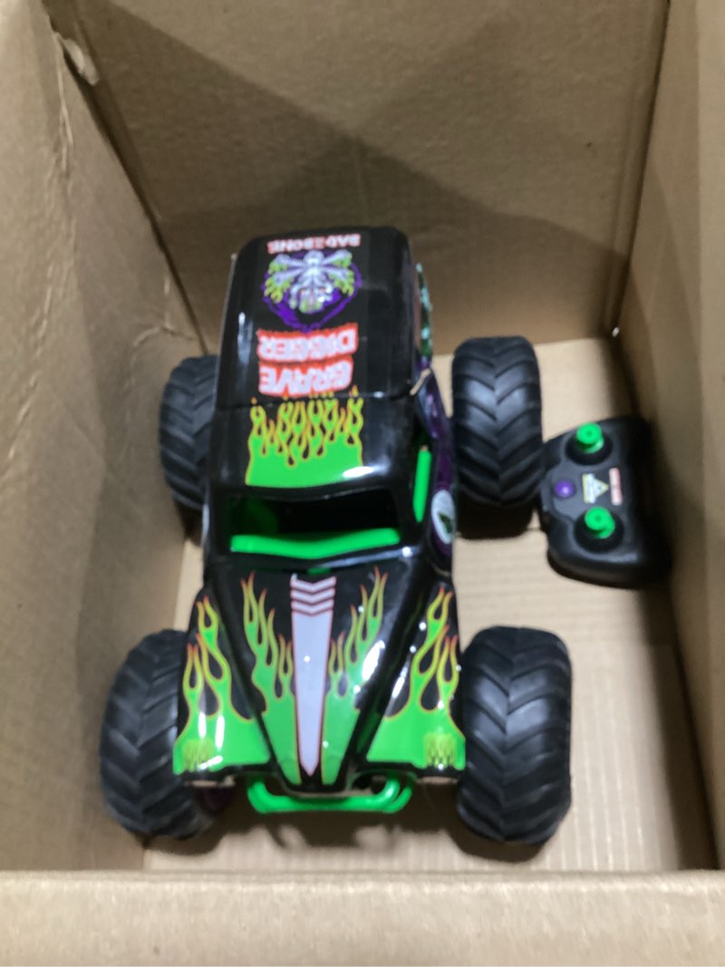 Condition photo showing Good Condition for Monster Jam, Official Mega Grave Digger All-Terrain Remote Control Monster Truck, Over 2 Ft. Tall, 1:6 Scale, Kids Toys for Boys and Girls Ages 4 and Up Mega Grave Digger (V2)