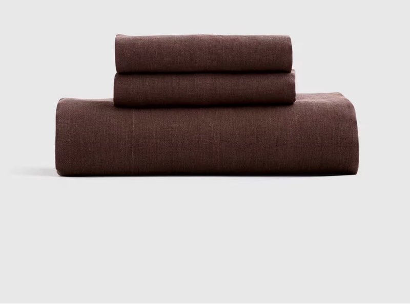 european linen sheet set/ espresso / queen