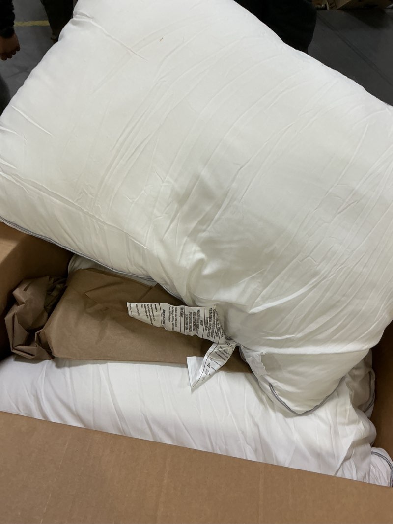 Condition photo showing As Is for Pillows Standard Size Set of 2, Bed Pillows for Sleeping 2 Pack, Luxury Hotel Quality, Supportive Standard Pillows with Soft Down Alternative for Back Stomach Side Sleepers, Machine Washable Standard-20"*26" Grey