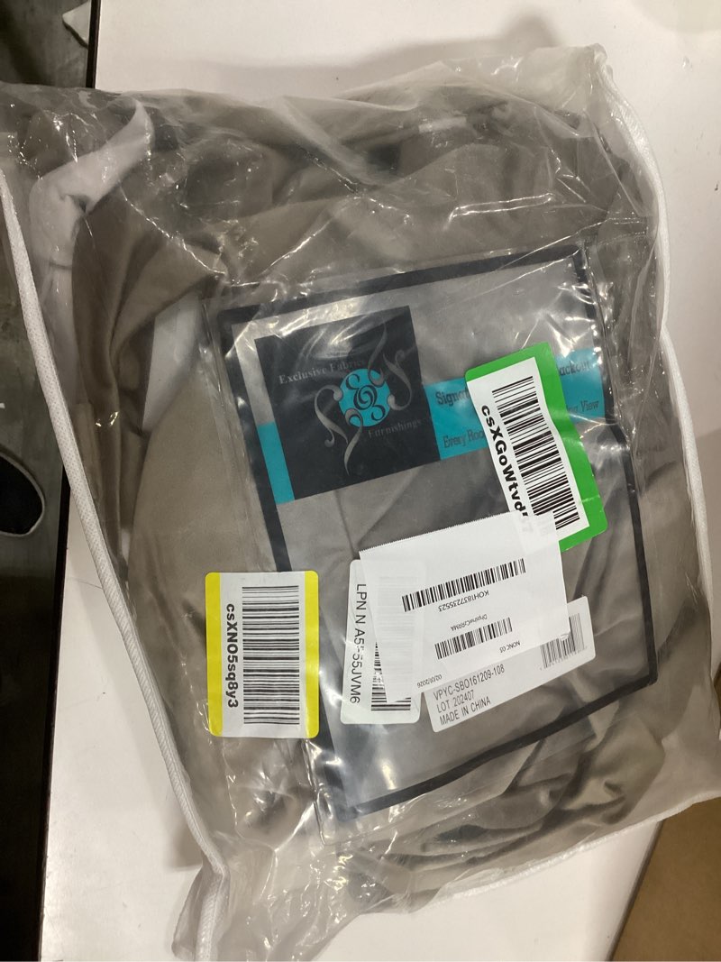 Condition photo showing As Is for HPD HALF PRICE DRAPES Signature Plush Velvet Blackout Curtains for Bedroom (1 Panel), 50W X 108L Hotel Black Out Curtains for Living Room, Thermal Insulated Blackout Curtains, Library Taupe Library Taupe 50"W x 108"L (Pack of 1)