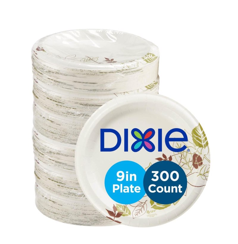 georgia-pacific dixie 8.5" medium-weight paper plates by gp pro pathways ux9p300 300 count (50 plates per pack 6 sleeves per case) 