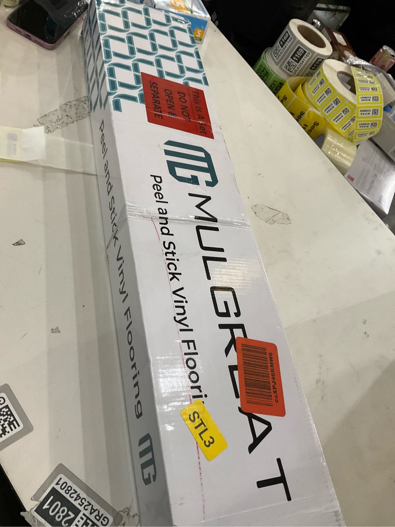 Condition photo showing New/Like New for MULGREAT Peel and Stick Tile, 54 Sq.Ft 2mm Thicken Vinyl Plank Flooring, 36 Pieces 36"x6" DIY Self Adhesive Waterproof Floor Tiles for Kitchen Bathroom, Llica Hickory 36"x6"x0.08" Llica Hickory 36