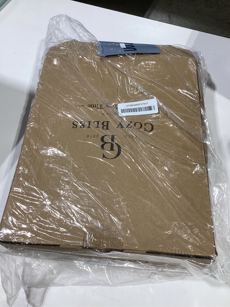 Condition photo showing New/Like New for cozy bliss cooling comforter queen size, cooling blankets for hot sleepers and night sweats, gray summer comforter for queen size bed, breathable soft lightweight silk smooth gray queen(90"*90")