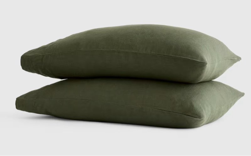 Quince 100% Linen King Pilllowcase set of 4 pine