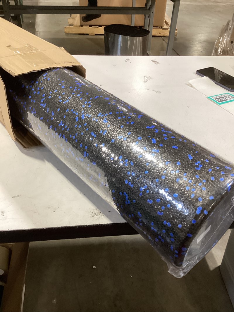 Condition photo showing Good Condition for Amazon Basics High Density Foam Roller for Exercise and Recovery, 36 Inches, Blue Speckled Blue Speckled 36 Inch 36 Inches