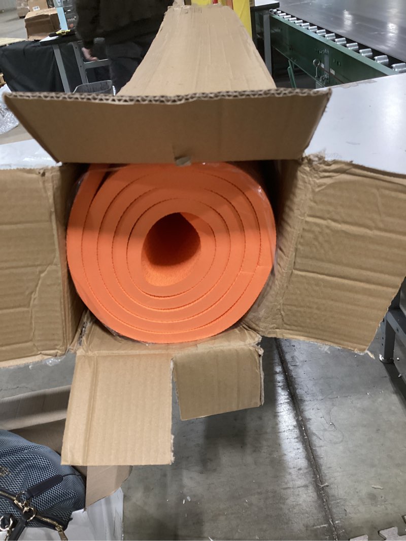 Condition photo showing Good Condition for Hatha Yoga Large TPE Yoga Mat 6'x4'x1/2" Extra Thick Non-Slip Exercise Mat - for Yoga Pilates & Home Gym Workouts Orange