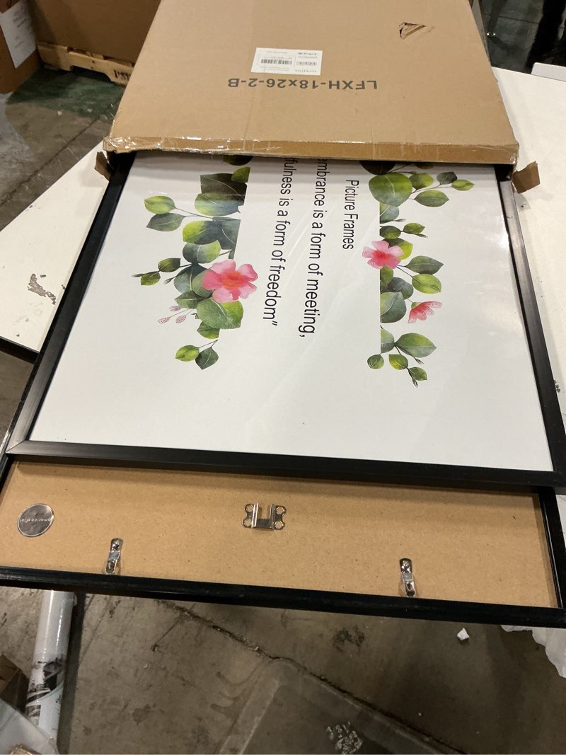 Condition photo showing Good Condition for LUCKYLIFE 18x26 Picture Frame, Wall Hanging Poster Frames, Display Pictures 18 x 26 without Mat, Pack of 2, Black Black 18x26