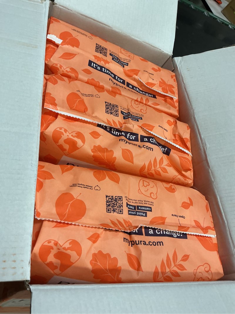 Condition photo showing New/Like New for Pura Hypoallergenic Diapers, Size 3 (9-20 lbs) Monthly Pack, Overnight, up to 12 Hours Leak Protection, Suitable for Sensitive Skin, TCF, Super Soft Organic Cotton, 6 Packs of 26 (156 Baby Diapers) Size 3 156