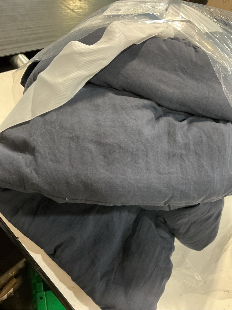 Condition photo showing Good Condition for ugg leonora twin comforter set, soft & lightweight, 2-piece, navy blue | fits twin & twin xl beds, down-alternative fill, box-stitched & soft, college dorm bedding, machine washable, 1 pillow sham blue twin/xl