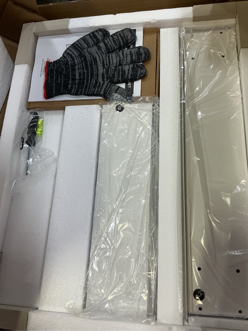 Condition photo showing Good Condition for tokeshimi 14x18 bathroom medicine cabinet, tempered mirror with adjustable storage frameless white farmhouse medicine cabinet recessed white 14x18 in