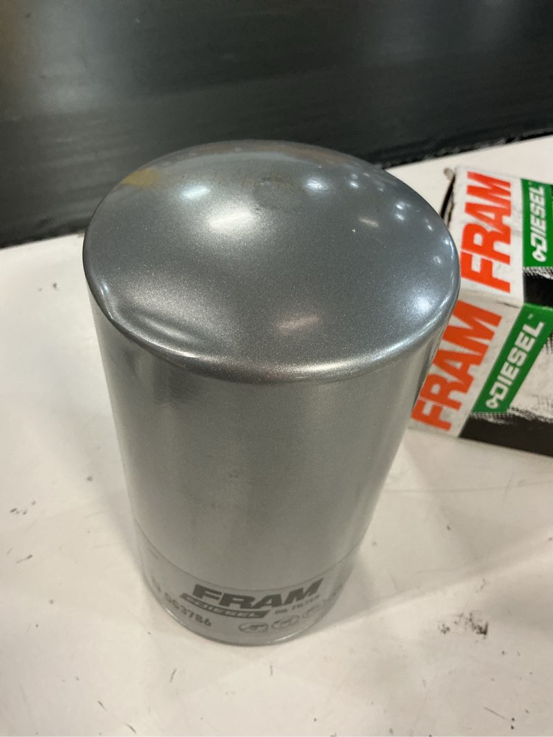 Condition photo showing As Is for fram dg3786 diesel 20 000 mile oil filter  fits select diesel vehicles