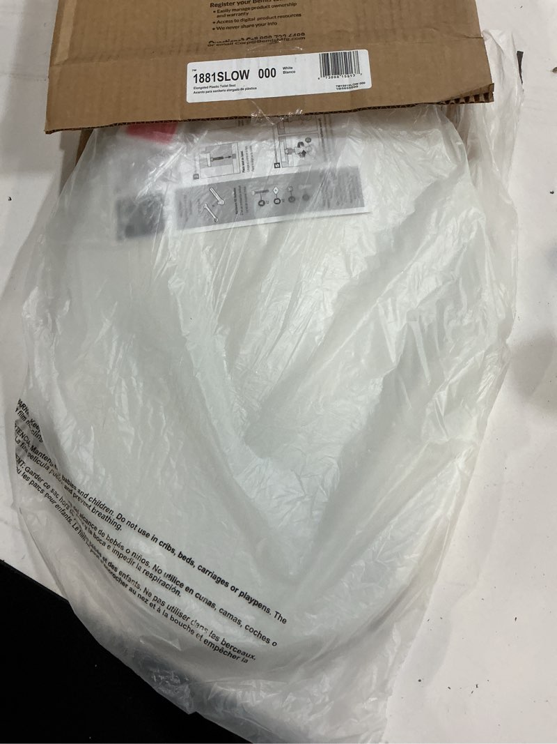 Condition photo showing Good Condition for little2big toilet seat with built-in toddler potty training seat, slow close, easy to install, made in usa, elongated, white
