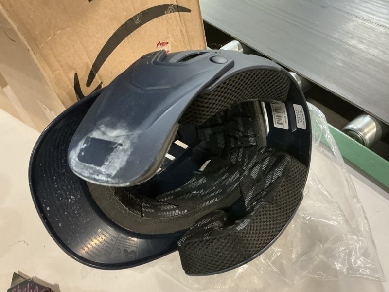 Condition photo showing As Is for Marucci DuraVent Batting Helmet, NOCSAE Certified, Navy Blue, Senior