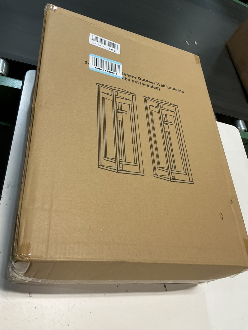 Condition photo showing Good Condition for 20in Outdoor Wall Light Motion Sensor-Black Modern Sconce Waterproof Exterior Lighting Fixture E26 Socket Porch Lights Extra Large Lantern for Entryway Patio House Garage 2Pack 20in 2PK